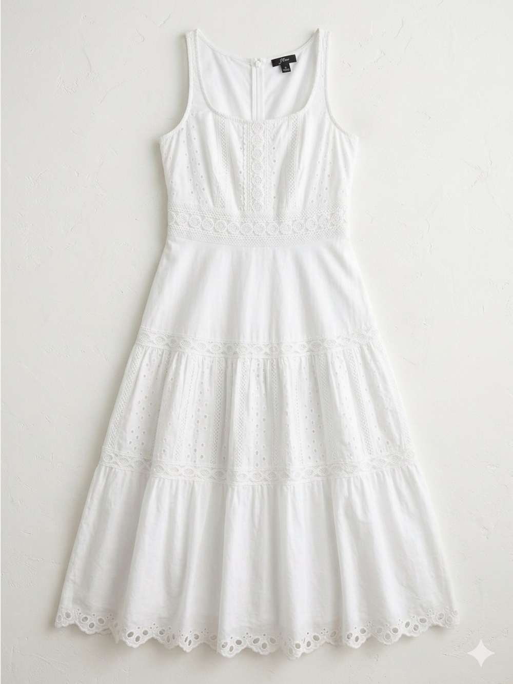 White Lace-Trim Maxi dress - Women's